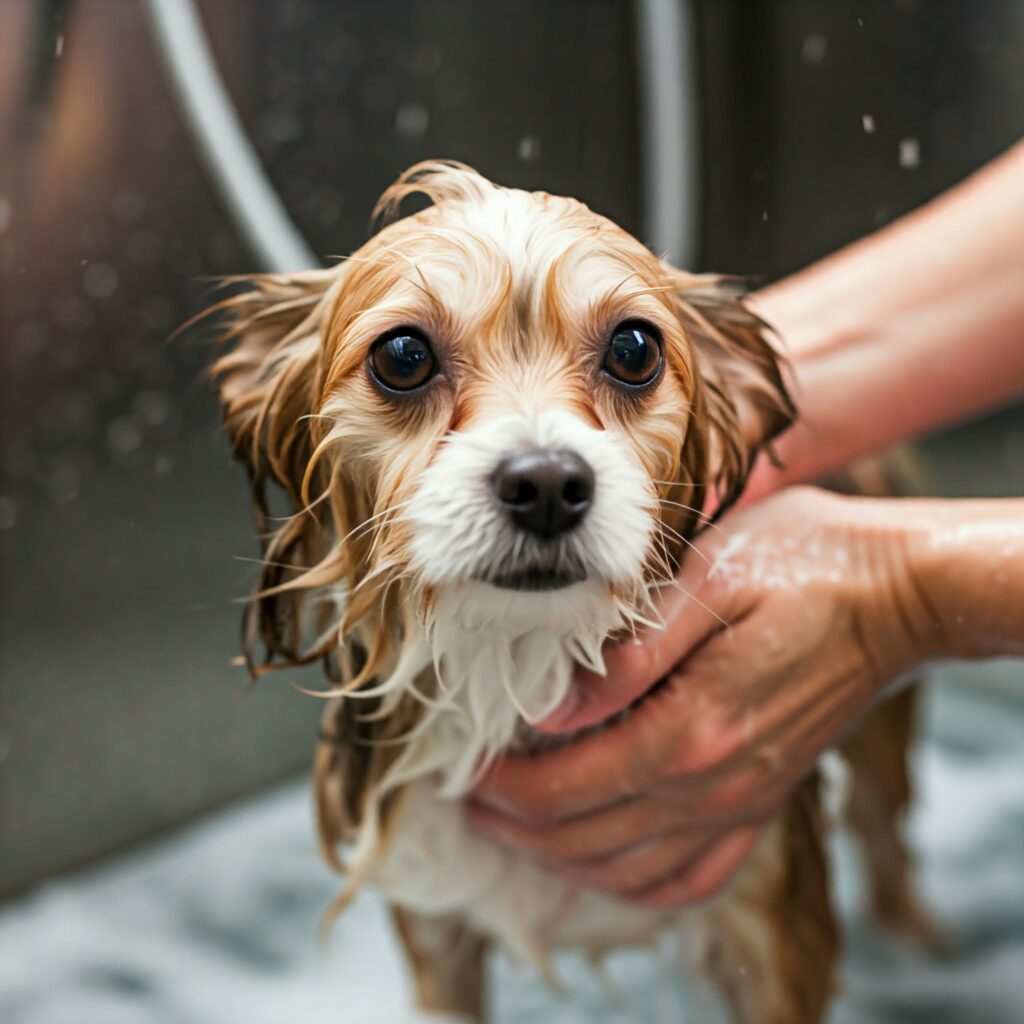 Bathing a Dog