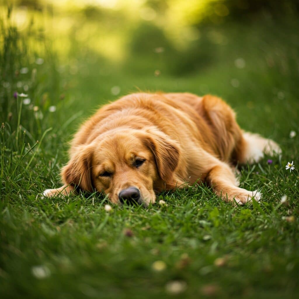 relaxed body dog